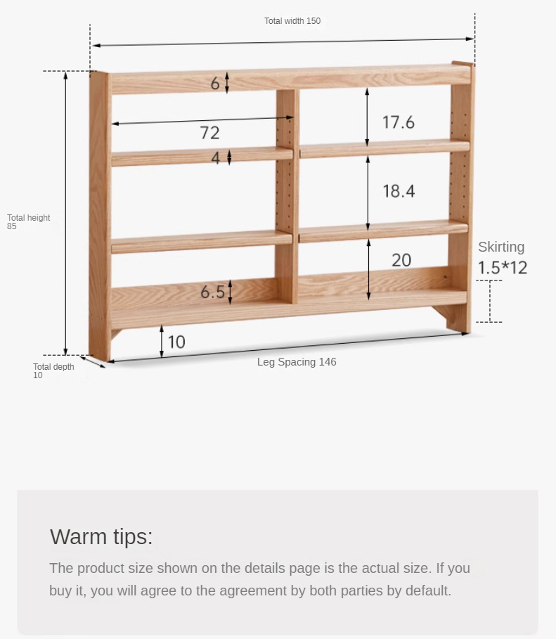 Oak Solid Wood Ultra-narrow Storage Rack