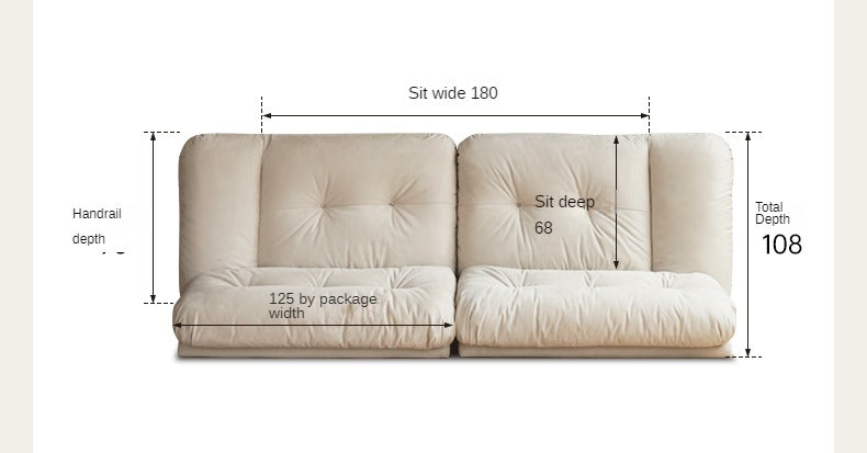 Fabric straight cloud sofa