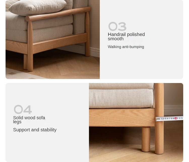 Oak solid wood sofa bed Sleepers sofa-