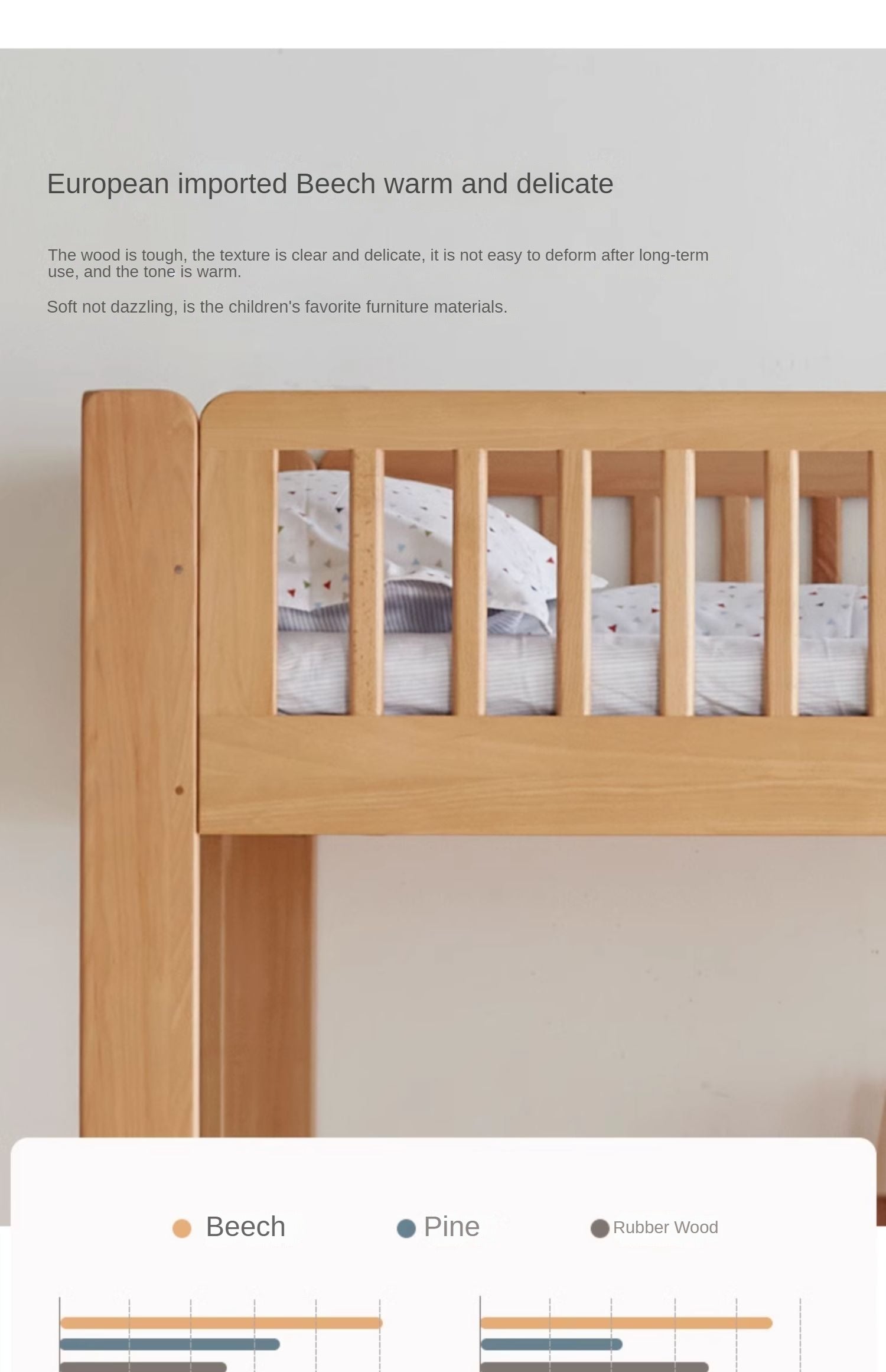 Beech solid wood Loft bed<