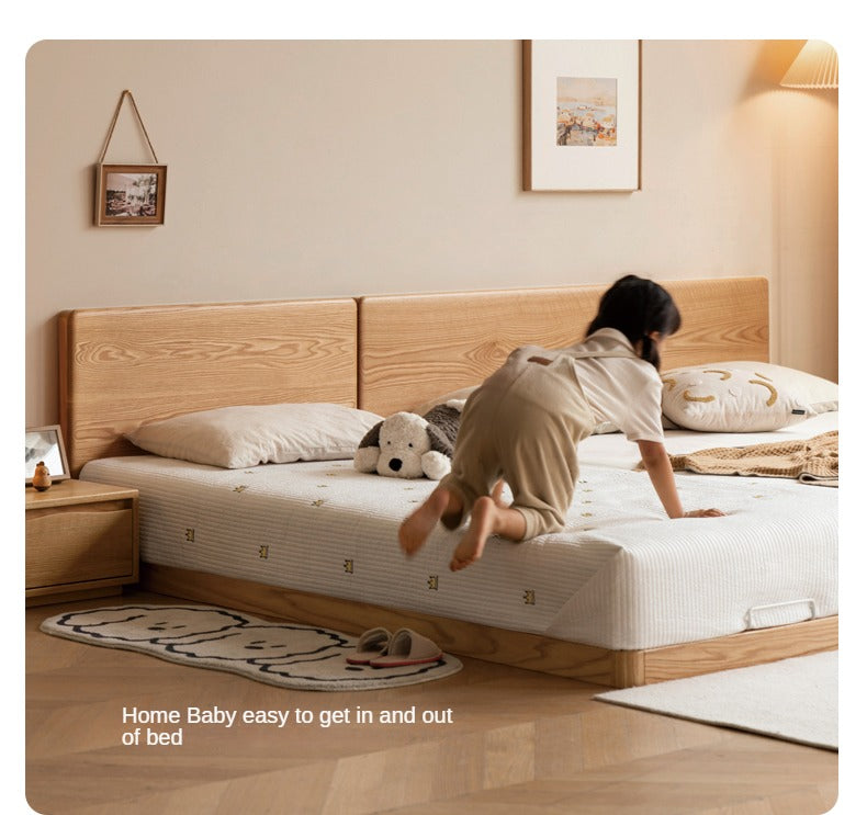Oak Solid Wood Tatami Bed,Floor Bed Modern and Simple "