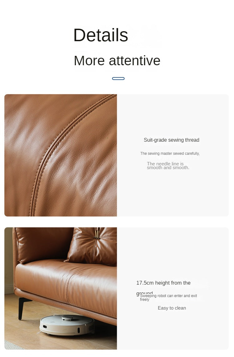 Organic leather sofa first layer down cowhide sofa