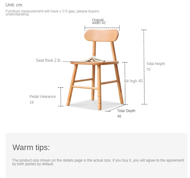 Oak children's modern study table can be raised and lowered