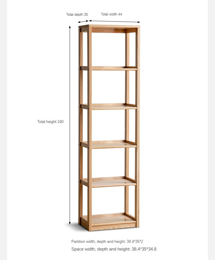 Oak solid wood Multi-layer bookshelf -