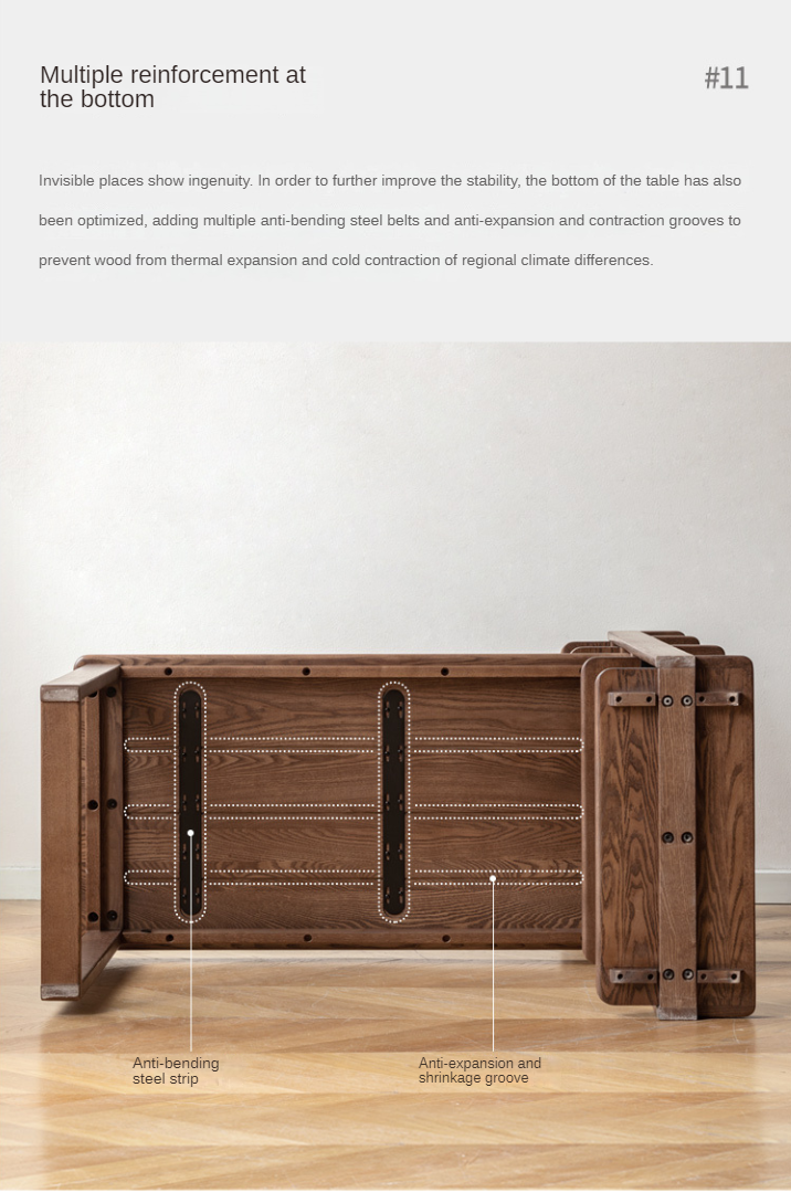 Black Walnut, Ash Solid Wood Desk Bookshelf