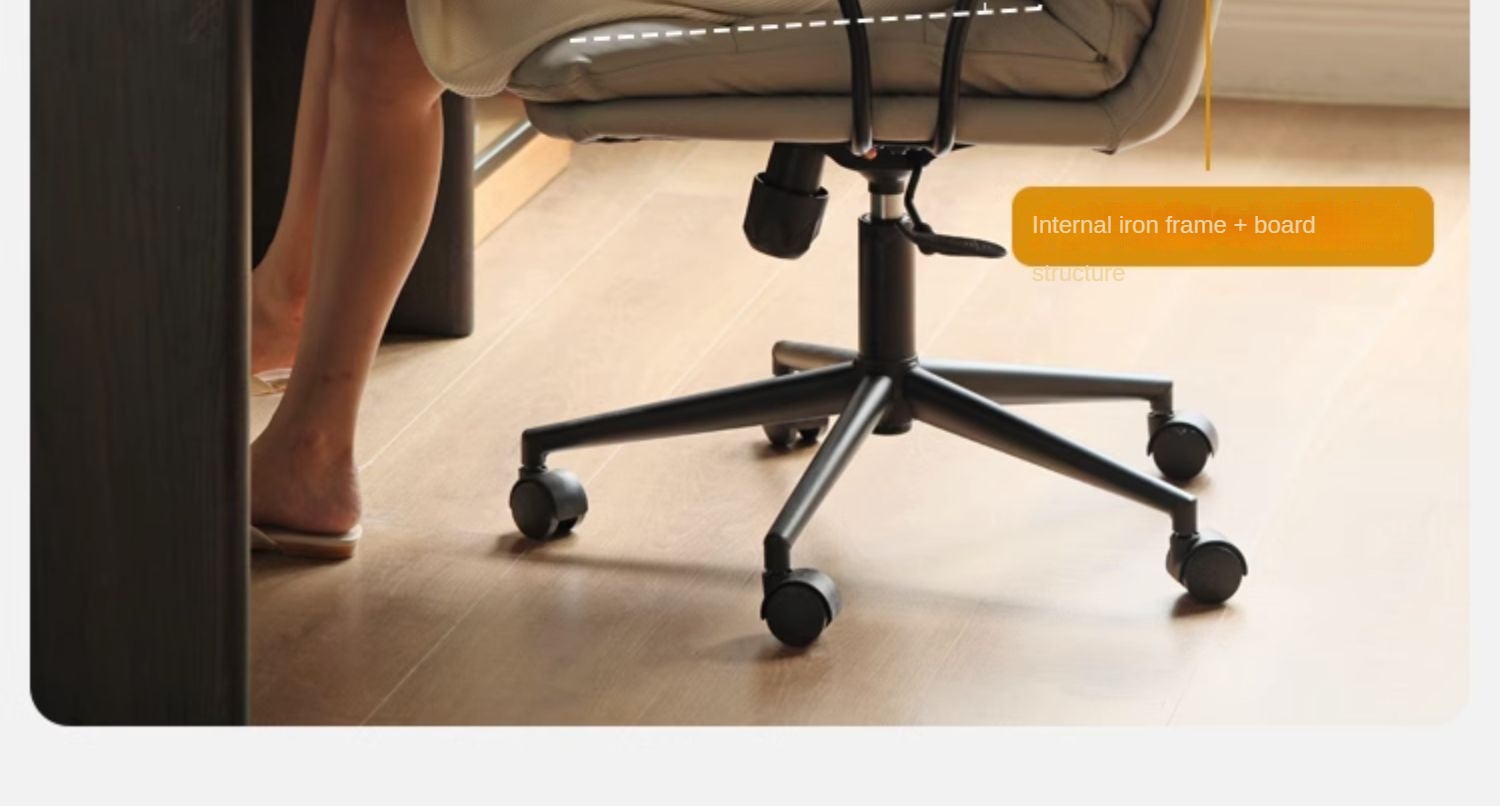 Office ergonomic liftable chair organic leather-