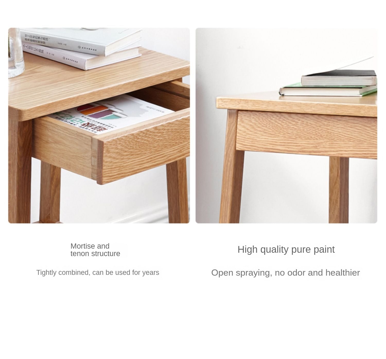 Oak Solid wood side tabledouble-layer"