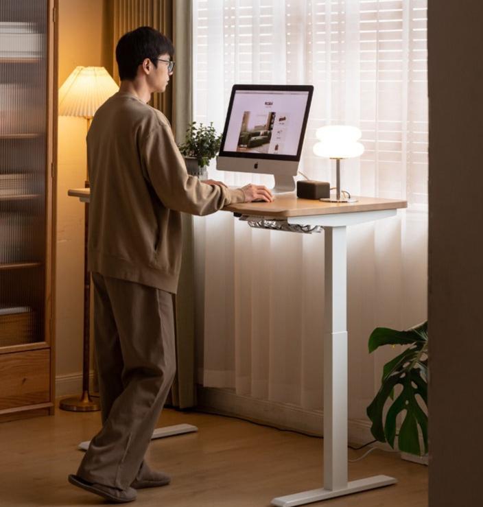 Ash, Black Walnut, Cherry solid wood smart electric lift table