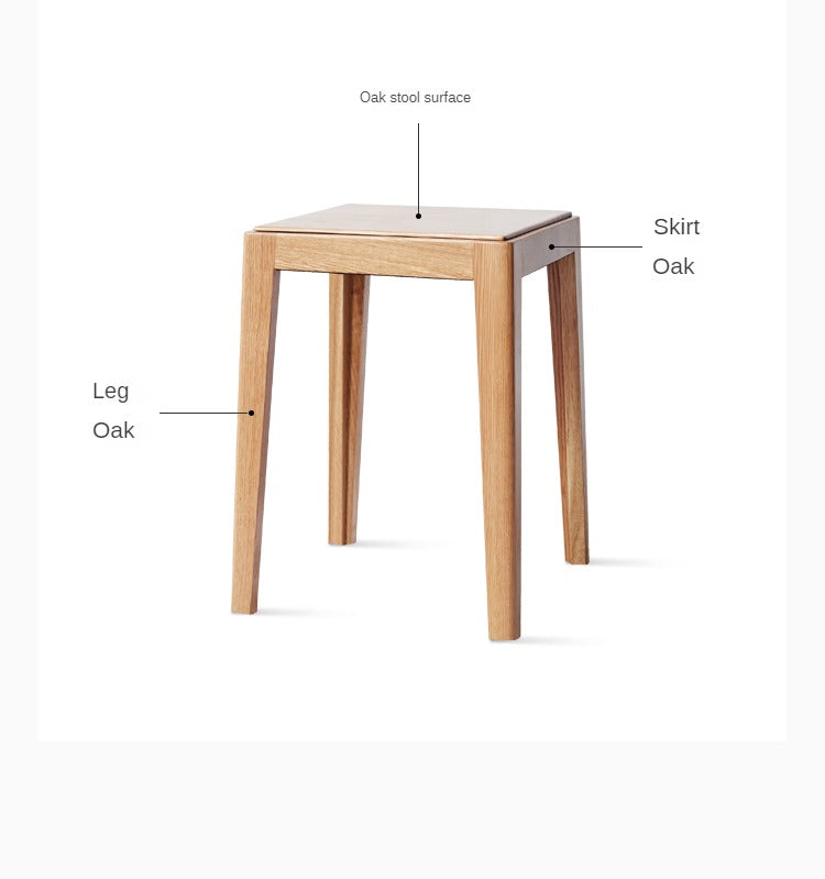 Solid wood stool"