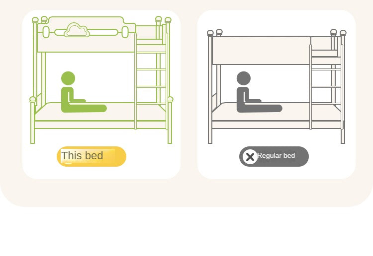 Beech solid wood children's bunk bed