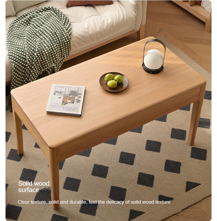 Oak Solid wood high slate coffee table "