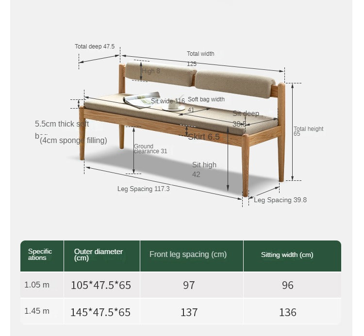 Oak solid wood modern tea table