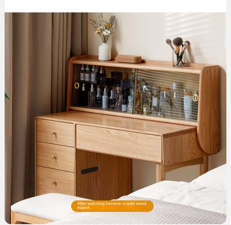 Oak Solid Wood Dressing Table Modern and Atmosphere