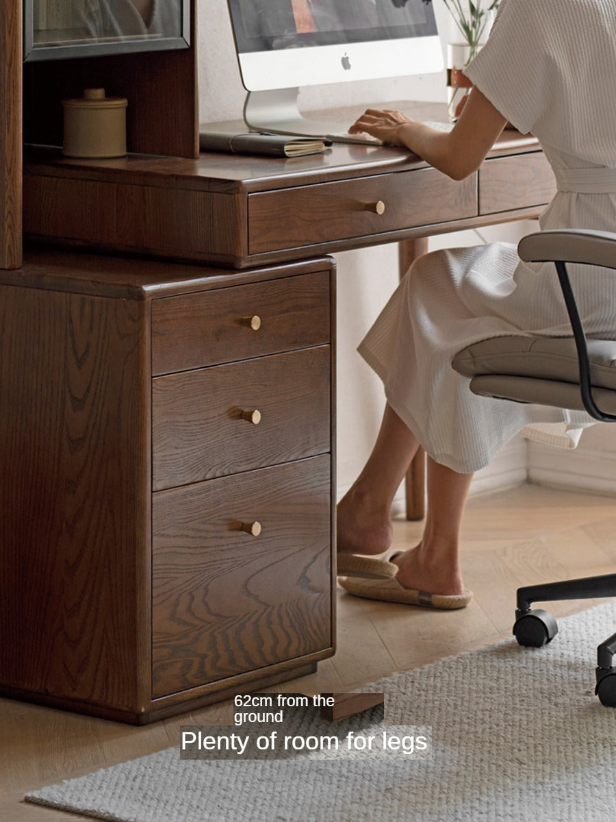 Black walnut, Ash Solid wood telescopic desk modern: