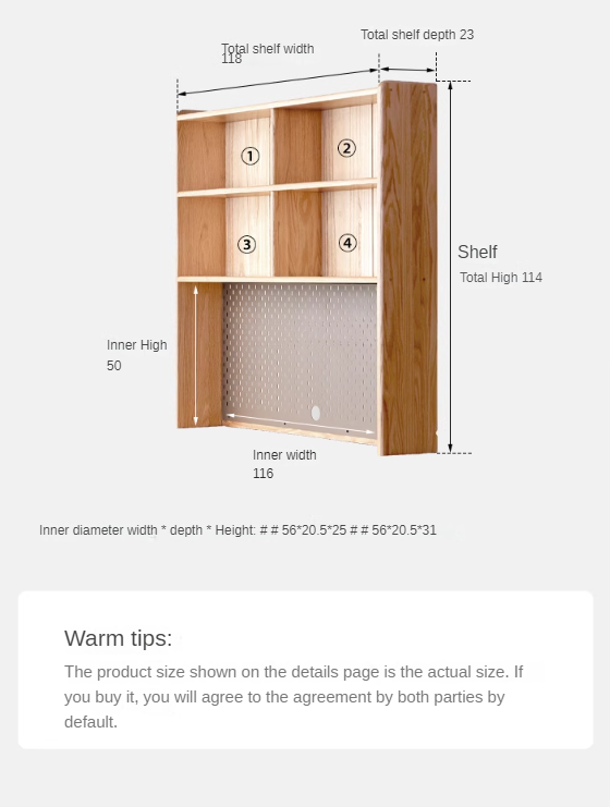 Oak solid wood desk bookshelf integrated simple writing desk