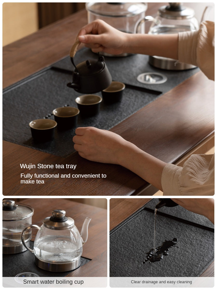 Ash solid wood tea table tea tray integrated