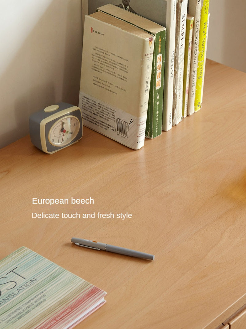 solid wood computer desk simple desk log desk small apartment study ...