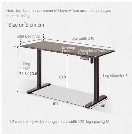 Oak Solid Wood Simple Electric Lift Desk