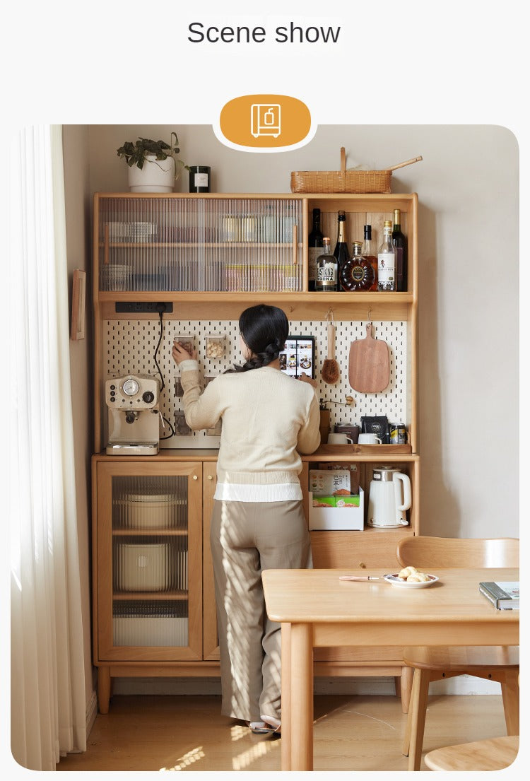 Beech Solid Wood Ultra-Thin Sideboard