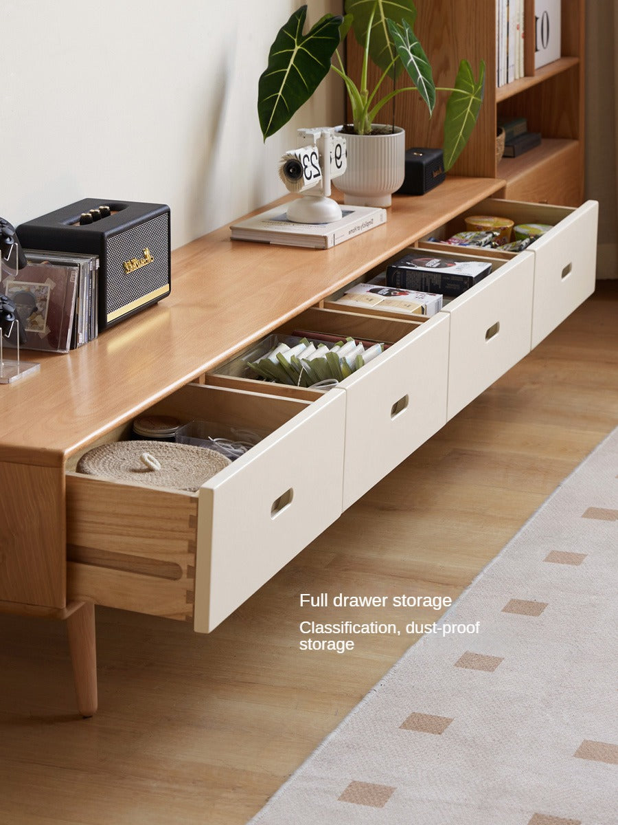 Beech Solid Wood European TV Cabinet