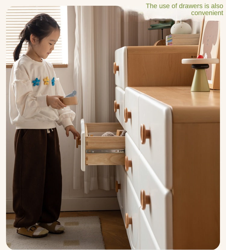 Beech Solid Wood Children's Storage Cabinet