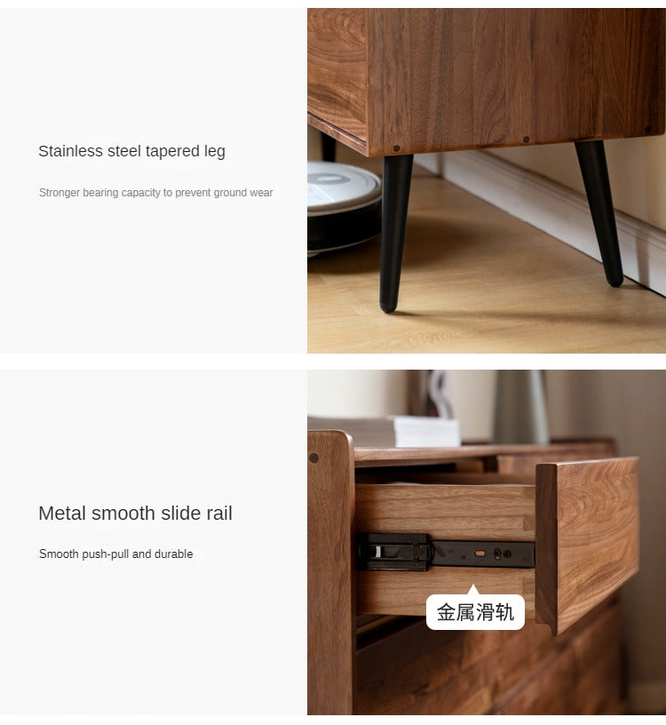 Black Walnut solid wood Nine Drawer Cabinet Storage"