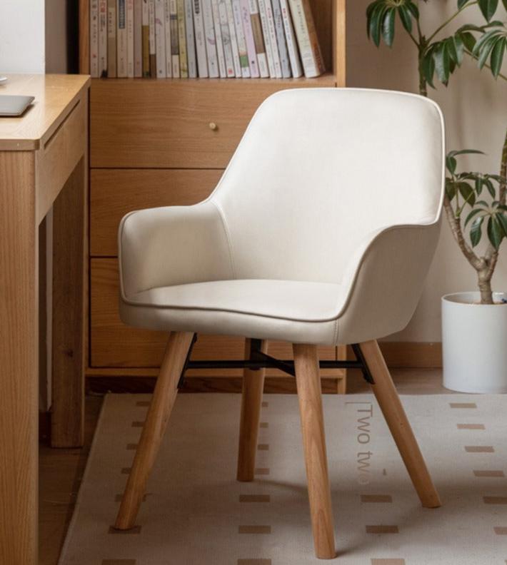 Beech Solid Wood Technological Cloth Soft Back Chair