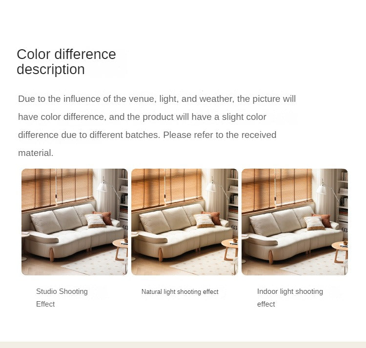 Technology Cloth Fabric Sofa Cream Style