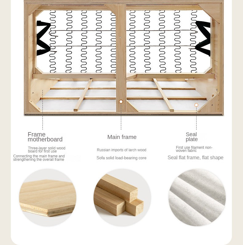 Fabric Cream Style Single Retractable Bed