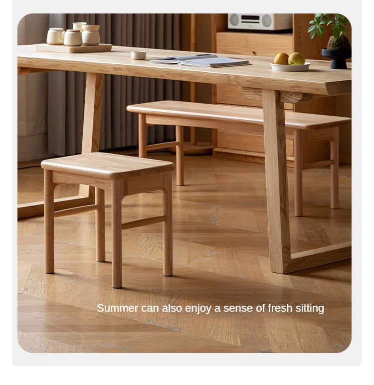 Oak Solid Wood Modern Soft Tea Stool