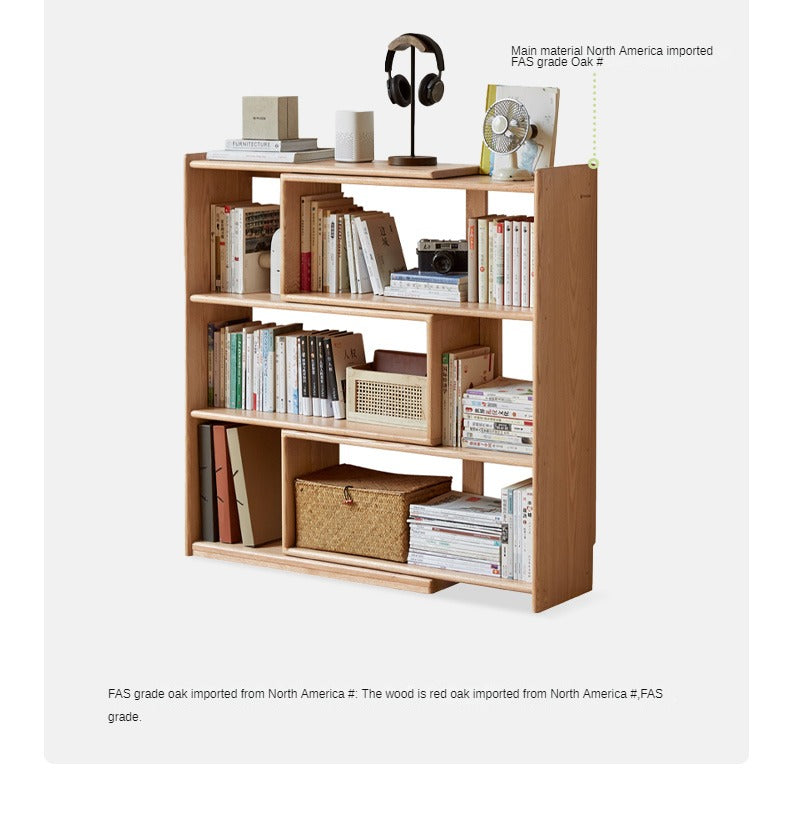 Oak solid wood bookshelf