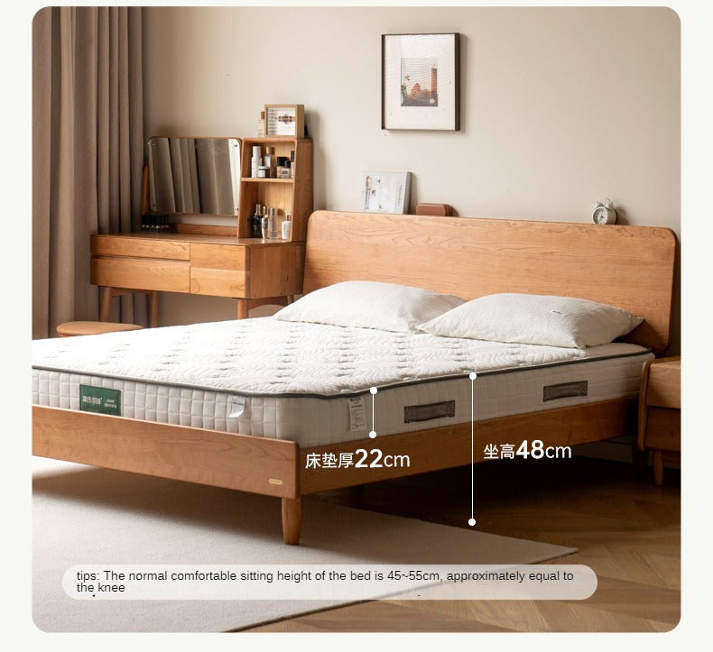 Cherry Wood Bed Modern"