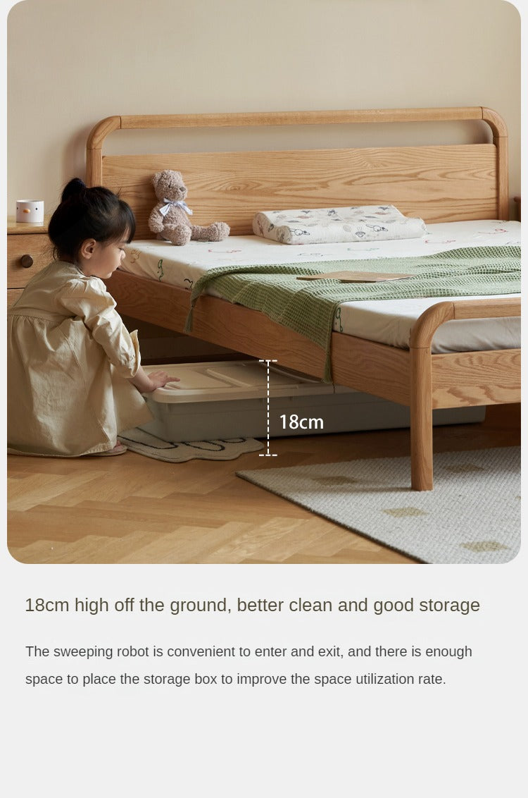 Oak Solid Wood Children's Single Bed