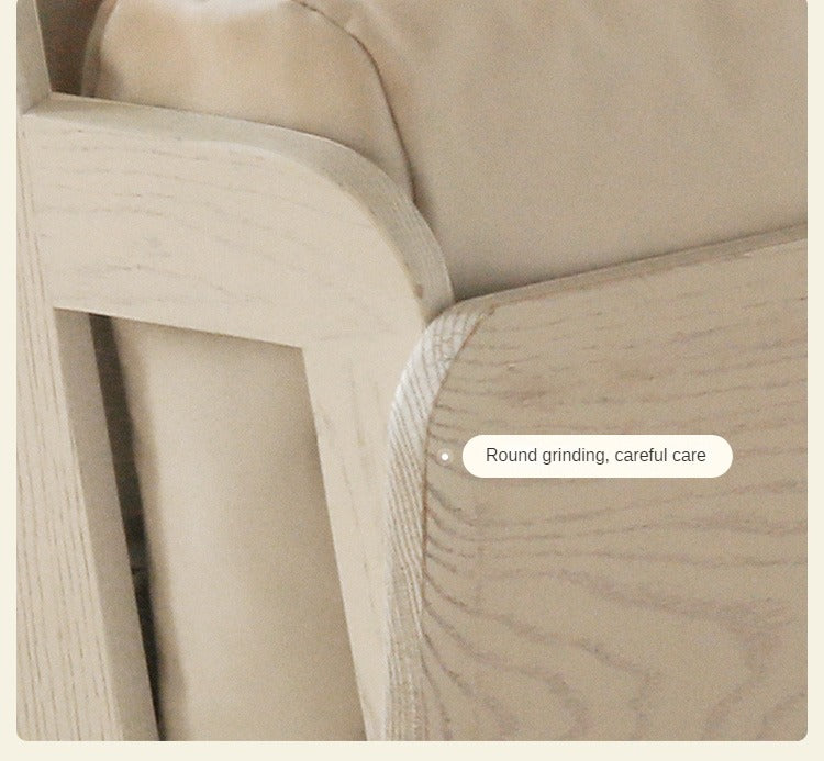 Fabric Cream Style Straight Sofa