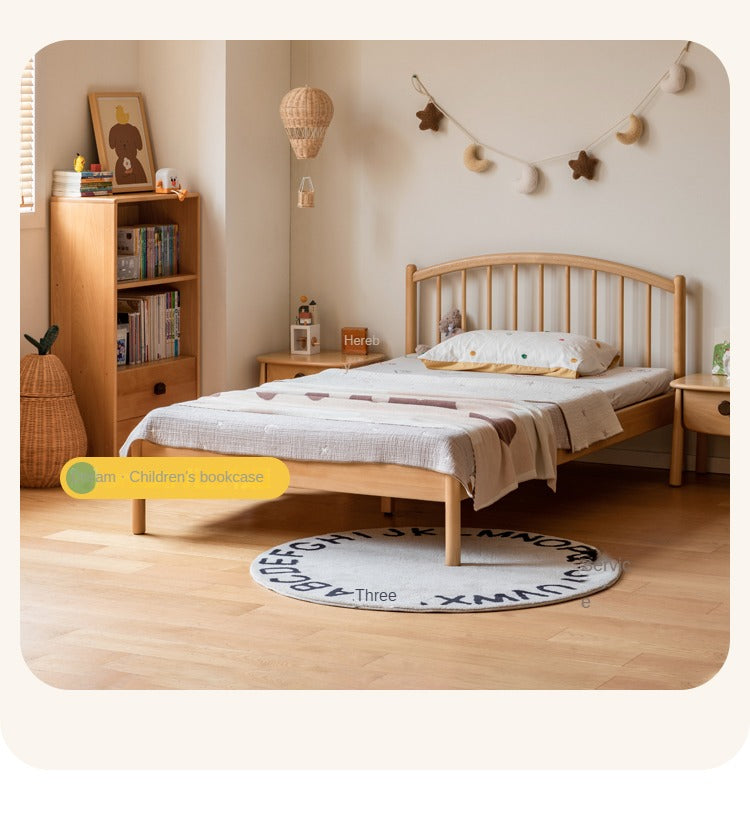 Beech Solid Wood Children's Bed_)