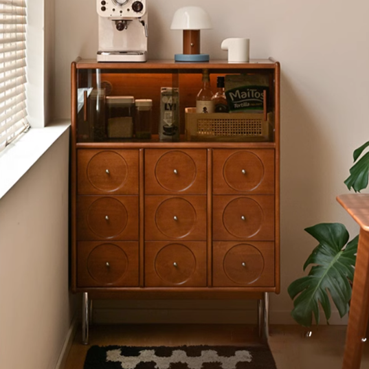 Poplar Solid Wood Retro Ancient Style Sideboard