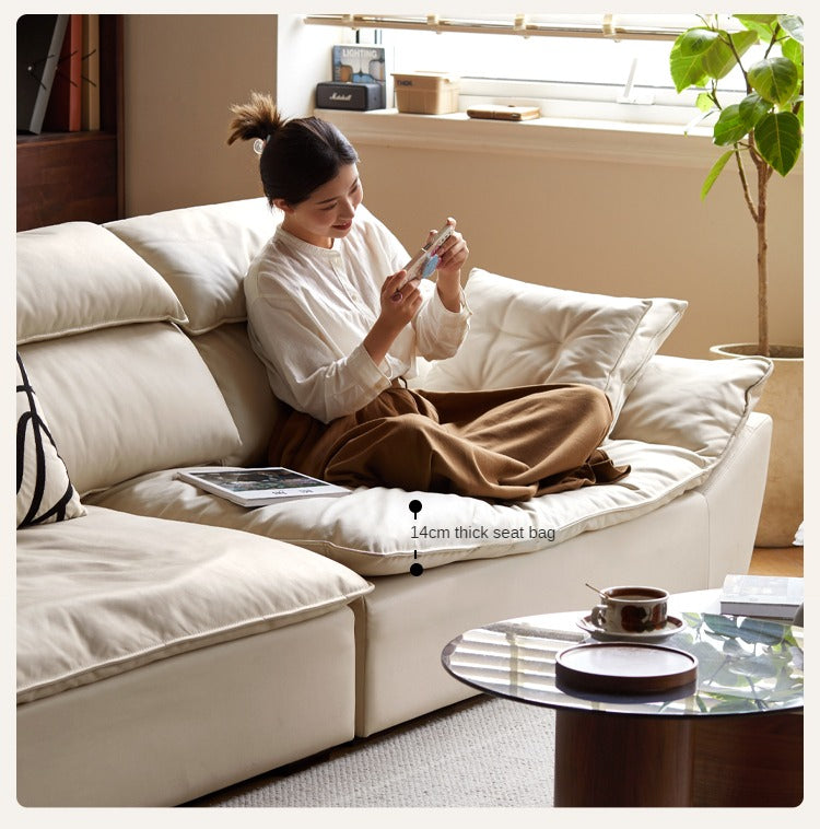 Technology Fabric Sofa Sailing Cream Style