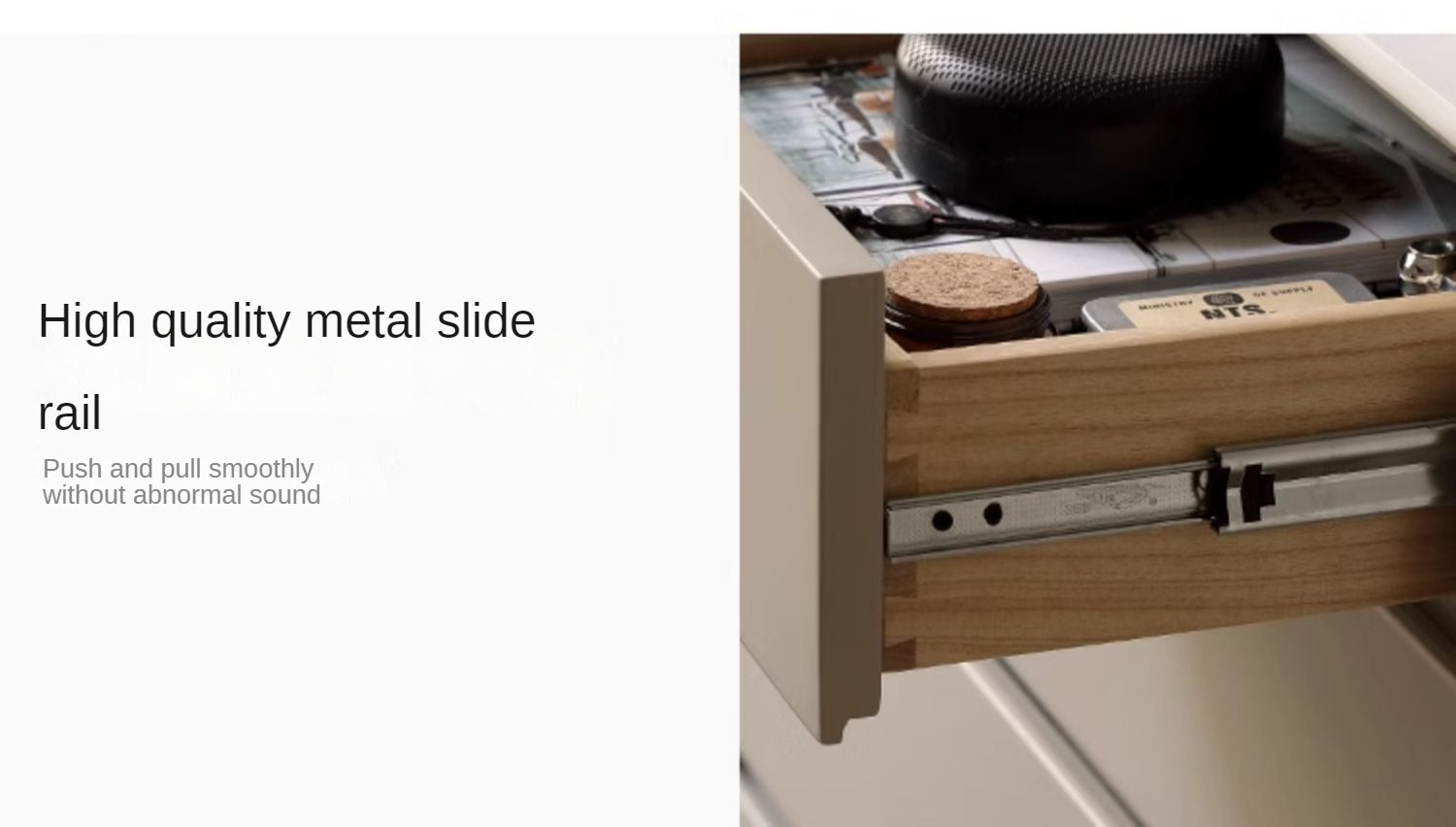 Italian minimalist chest of drawers light luxury slate Poplar solid wood"