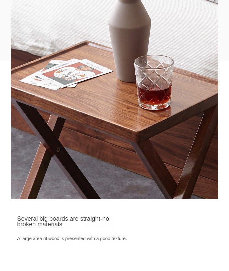 Black Walnut Solid Wood Side Table-