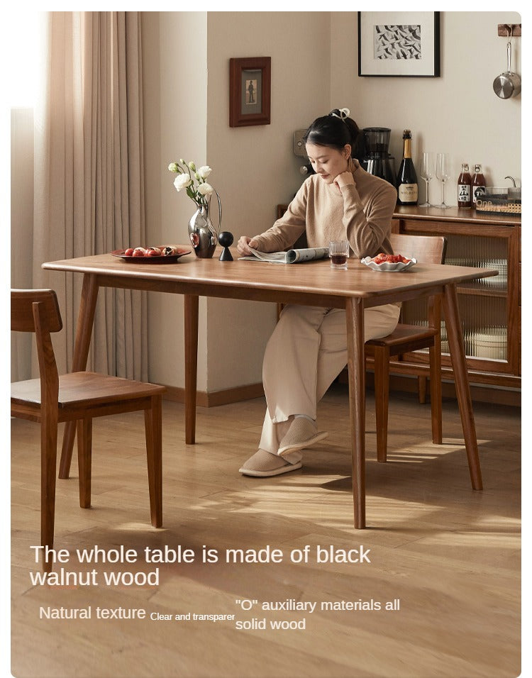 Black Walnut Solid Wood  Dining Table