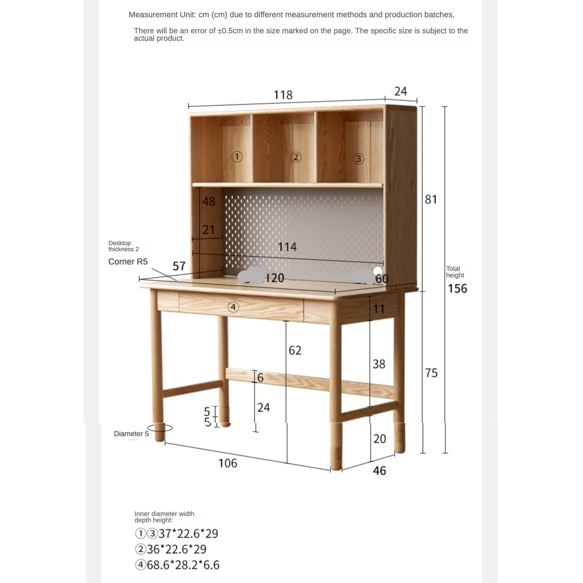 solid wood children's lifting study table small apartment desk ...