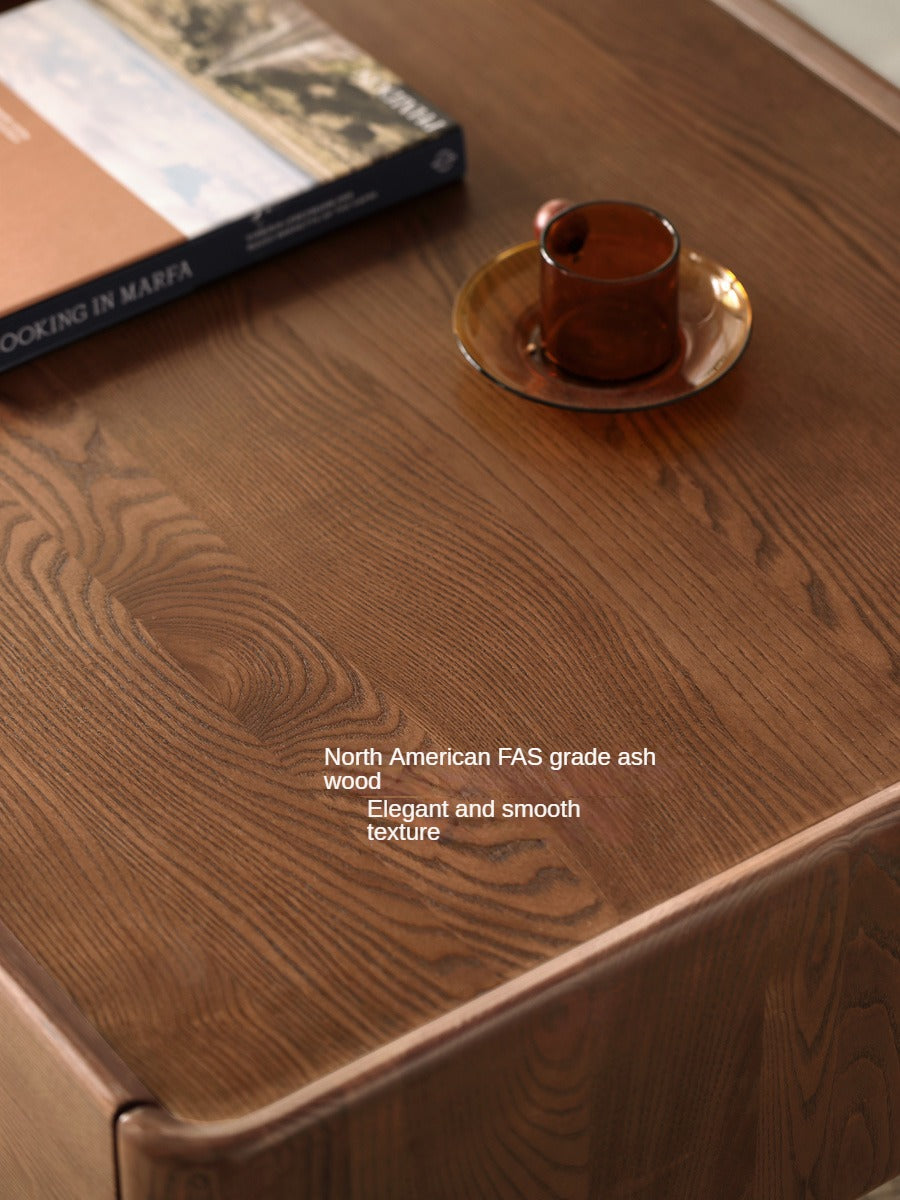 White Wax Ash Solid Wood Rectangular coffee Table"