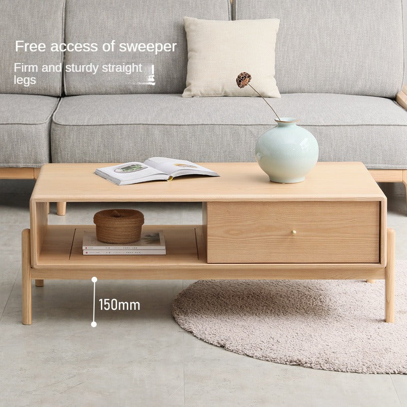 Ash solid wood Nordic style modern coffee table