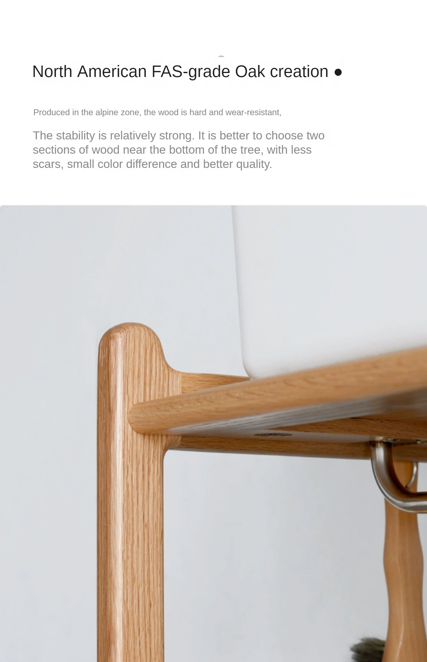 Oak solid wood rack integrated clothes hanger