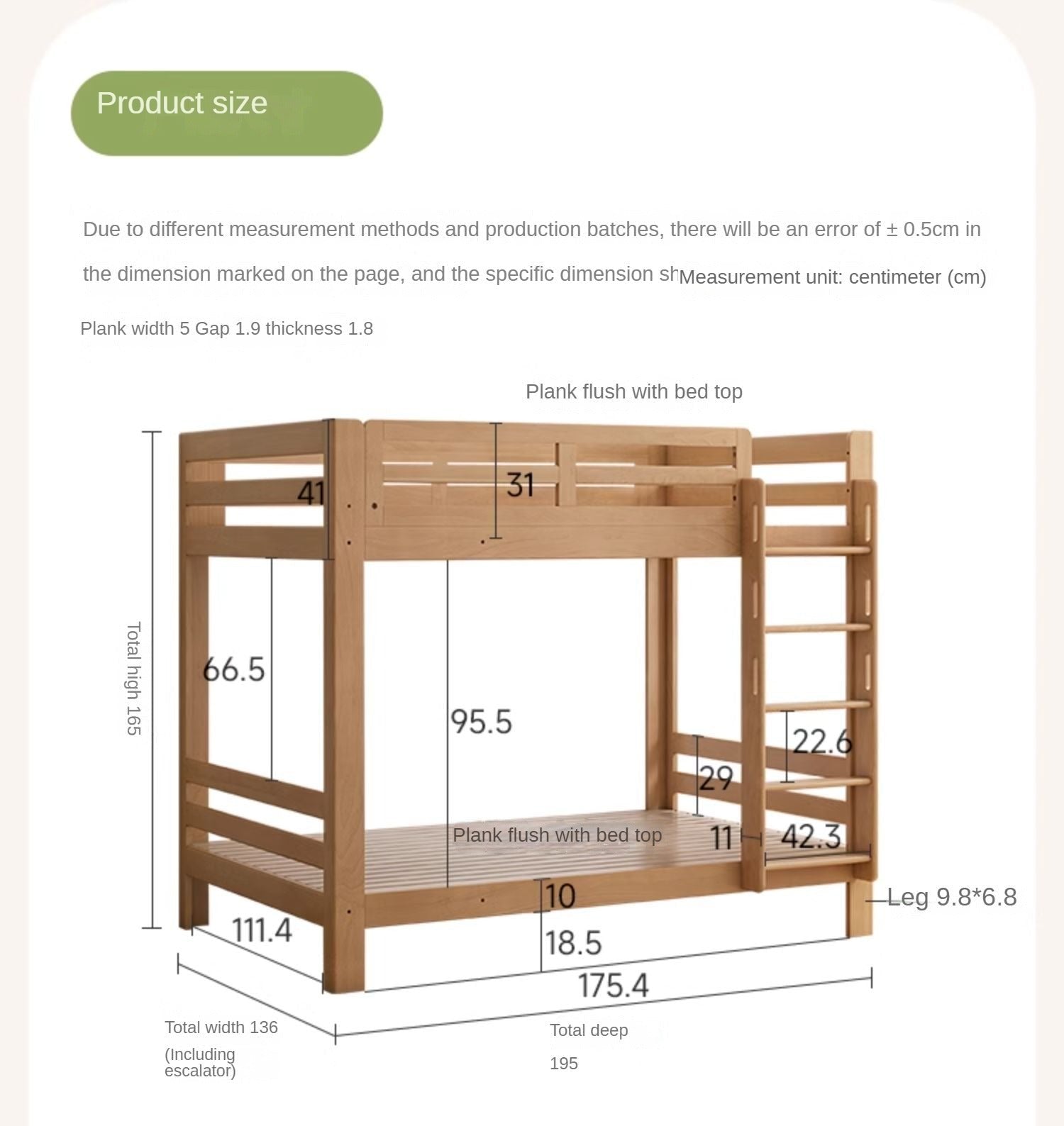 Beech, Birch Solid Wood Bunk Bed