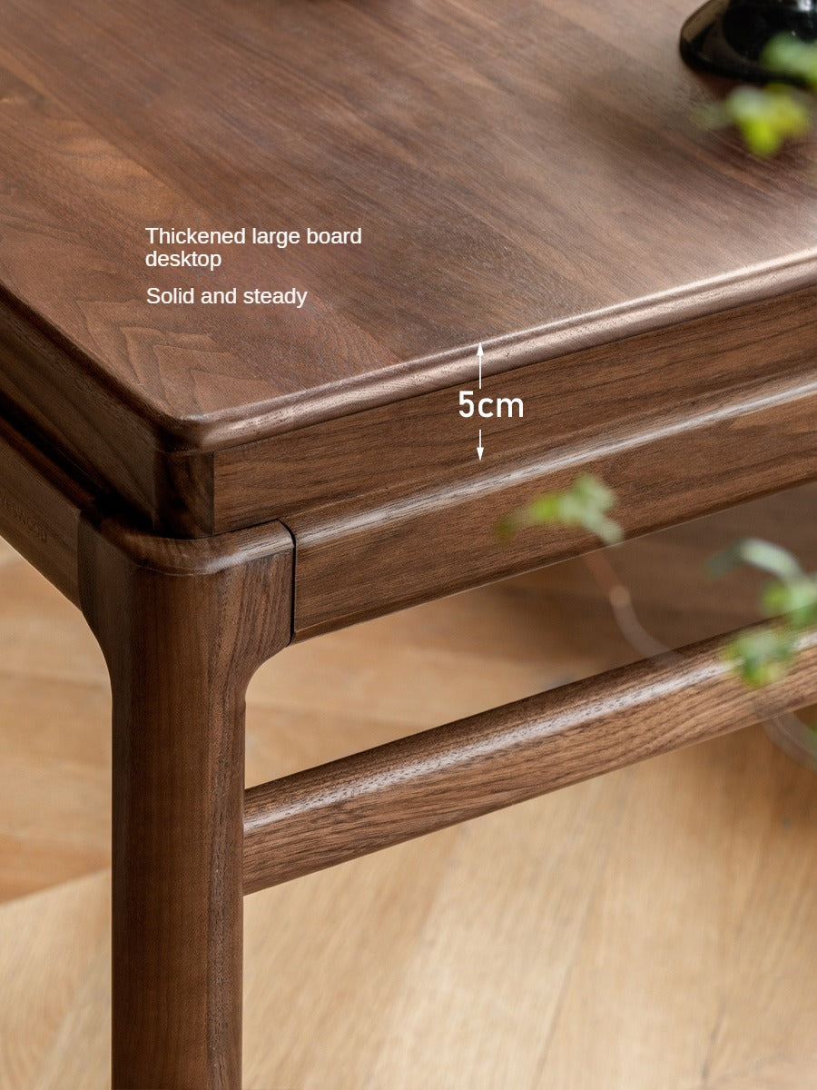 Black walnut solid wood tea table,