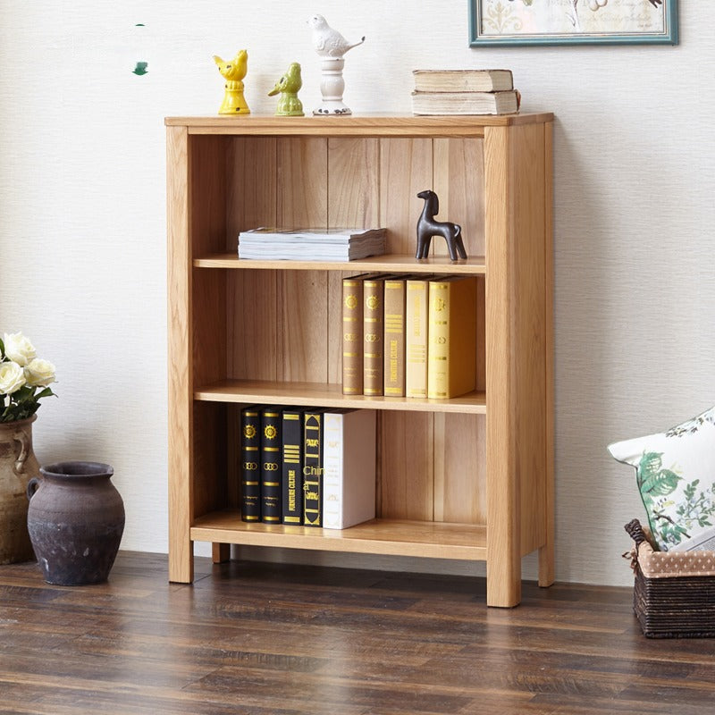 Oak solid wood Nordic simple small bookshelf<