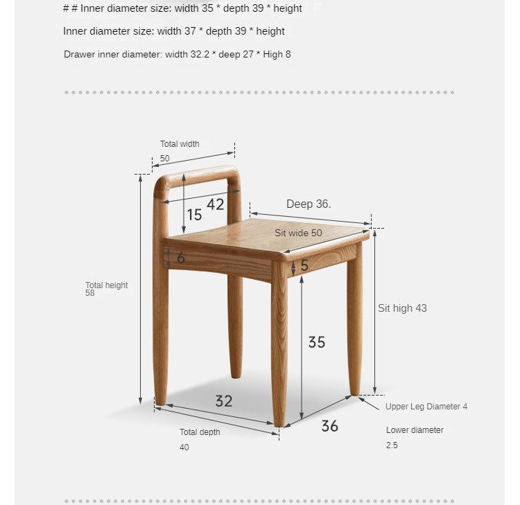 Oak solid wood modern tea table