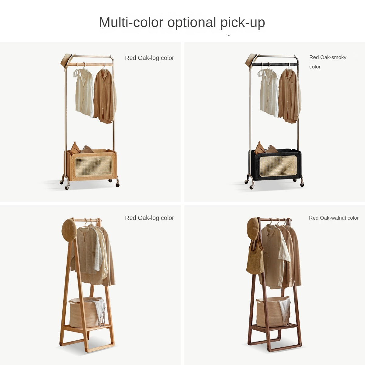 Oak solid wood Coat rack-