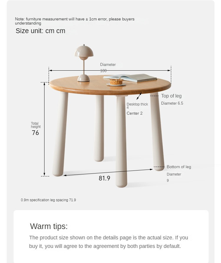 Oak solid wood modern round negotiation dining table